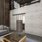 Glasschiebetür BLACK-LINE Loft Rosteisen Genietet 23 Blickdicht Glasschiebetür BLACK-LINE Loft Rosteisen Genietet 23 Blickdicht