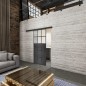 Glasschiebetür BLACK-LINE Loft Schwarzeisen Genietet 21 Blickdicht Glasschiebetür BLACK-LINE Loft Schwarzeisen Genietet 21 Blickdicht