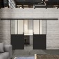 Glasschiebetür BLACK-LINE Loft Schwarzlack 26 Blickdicht