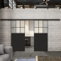 Glasschiebetür BLACK-LINE Loft Schwarzlack 27 Blickdicht