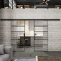 Glasschiebetür BLACK-LINE Loft Schwarzlack 16 Auf Klarglas Glasschiebetür BLACK-LINE Loft Schwarzlack 16 Auf Klarglas