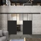 Glasschiebetür BLACK-LINE Loft Schwarzlack 25 Auf Klarglas Glasschiebetür BLACK-LINE Loft Schwarzlack 25 Auf Klarglas