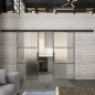 Glasschiebetür BLACK-LINE Loft Rosteisen Genietet 03 Blickdicht Glasschiebetür BLACK-LINE Loft Rosteisen Genietet 03 Blickdicht
