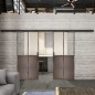 Glasschiebetür BLACK-LINE Loft Rosteisen Genietet 20 Blickdicht