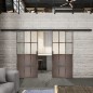 Glasschiebetür BLACK-LINE Loft Rosteisen Genietet 22 Blickdicht Glasschiebetür BLACK-LINE Loft Rosteisen Genietet 22 Blickdicht