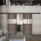 Glasschiebetür BLACK-LINE Loft Rosteisen Genietet 29 Blickdicht Glasschiebetür BLACK-LINE Loft Rosteisen Genietet 29 Blickdicht