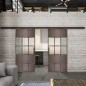 Glasschiebetür BLACK-LINE Loft Rosteisen Genietet 31 Blickdicht Glasschiebetür BLACK-LINE Loft Rosteisen Genietet 31 Blickdicht