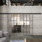 Glasschiebetür BLACK-LINE Loft Rosteisen Genietet 11 Auf Klarglas Glasschiebetür BLACK-LINE Loft Rosteisen Genietet 11 Auf Klarglas