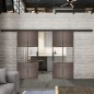 Glasschiebetür BLACK-LINE Loft Rosteisen Genietet 30 Auf Klarglas Glasschiebetür BLACK-LINE Loft Rosteisen Genietet 30 Auf Klarglas