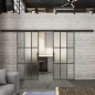 Glasschiebetür BLACK-LINE Loft Schwarzeisen Genietet 11 Blickdicht Glasschiebetür BLACK-LINE Loft Schwarzeisen Genietet 11 Blickdicht