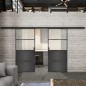 Glasschiebetür BLACK-LINE Loft Schwarzeisen Genietet 14 Blickdicht Glasschiebetür BLACK-LINE Loft Schwarzeisen Genietet 14 Blickdicht