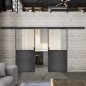 Glasschiebetür BLACK-LINE Loft Schwarzeisen Genietet 16 Blickdicht Glasschiebetür BLACK-LINE Loft Schwarzeisen Genietet 16 Blickdicht