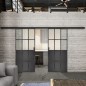 Glasschiebetür BLACK-LINE Loft Schwarzeisen Genietet 22 Blickdicht Glasschiebetür BLACK-LINE Loft Schwarzeisen Genietet 22 Blickdicht