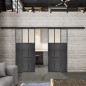 Glasschiebetür BLACK-LINE Loft Schwarzeisen Genietet 23 Blickdicht Glasschiebetür BLACK-LINE Loft Schwarzeisen Genietet 23 Blickdicht