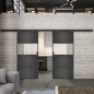 Glasschiebetür BLACK-LINE Loft Schwarzeisen Genietet 26 Blickdicht Glasschiebetür BLACK-LINE Loft Schwarzeisen Genietet 26 Blickdicht