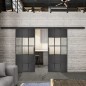 Glasschiebetür BLACK-LINE Loft Schwarzeisen Genietet 31 Blickdicht Glasschiebetür BLACK-LINE Loft Schwarzeisen Genietet 31 Blickdicht
