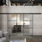 Glasschiebetür BLACK-LINE Loft Schwarzeisen Genietet 03 Auf Klarglas Glasschiebetür BLACK-LINE Loft Schwarzeisen Genietet 03 Auf Klarglas