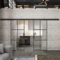 Glasschiebetür BLACK-LINE Loft Schwarzeisen Genietet 07 Auf Klarglas Glasschiebetür BLACK-LINE Loft Schwarzeisen Genietet 07 Auf Klarglas