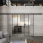 Glasschiebetür BLACK-LINE Loft Schwarzeisen Genietet 08 Auf Klarglas Glasschiebetür BLACK-LINE Loft Schwarzeisen Genietet 08 Auf Klarglas