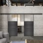 Glasschiebetür BLACK-LINE Loft Schwarzeisen Genietet 15 Auf Klarglas Glasschiebetür BLACK-LINE Loft Schwarzeisen Genietet 15 Auf Klarglas
