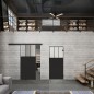 Glasschiebetür BLACK-LINE Loft Schwarzlack 29 Blickdicht