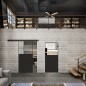 Glasschiebetür BLACK-LINE Loft Schwarzlack 22 Auf Klarglas Glasschiebetür BLACK-LINE Loft Schwarzlack 22 Auf Klarglas