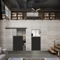 Glasschiebetür BLACK-LINE Loft Schwarzlack 25 Auf Klarglas Glasschiebetür BLACK-LINE Loft Schwarzlack 25 Auf Klarglas