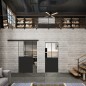 Glasschiebetür BLACK-LINE Loft Schwarzlack 26 Auf Klarglas Glasschiebetür BLACK-LINE Loft Schwarzlack 26 Auf Klarglas
