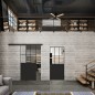 Glasschiebetür BLACK-LINE Loft Schwarzlack 28 Auf Klarglas Glasschiebetür BLACK-LINE Loft Schwarzlack 28 Auf Klarglas