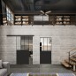 Glasschiebetür BLACK-LINE Loft Schwarzlack 30 Auf Klarglas Glasschiebetür BLACK-LINE Loft Schwarzlack 30 Auf Klarglas