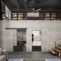 Glasschiebetür BLACK-LINE Loft Schwarzlack 32 Auf Klarglas Glasschiebetür BLACK-LINE Loft Schwarzlack 32 Auf Klarglas