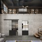Glasschiebetür BLACK-LINE Loft Schwarzlack 36 Auf Klarglas Glasschiebetür BLACK-LINE Loft Schwarzlack 36 Auf Klarglas