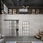 Glasschiebetür BLACK-LINE Loft Rosteisen Genietet 09 Blickdicht Glasschiebetür BLACK-LINE Loft Rosteisen Genietet 09 Blickdicht