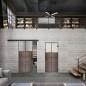 Glasschiebetür BLACK-LINE Loft Rosteisen Genietet 19 Blickdicht Glasschiebetür BLACK-LINE Loft Rosteisen Genietet 19 Blickdicht