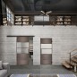 Glasschiebetür BLACK-LINE Loft Rosteisen Genietet 25 Blickdicht Glasschiebetür BLACK-LINE Loft Rosteisen Genietet 25 Blickdicht