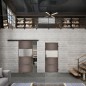 Glasschiebetür BLACK-LINE Loft Rosteisen Genietet 26 Blickdicht Glasschiebetür BLACK-LINE Loft Rosteisen Genietet 26 Blickdicht