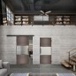 Glasschiebetür BLACK-LINE Loft Rosteisen Genietet 27 Blickdicht Glasschiebetür BLACK-LINE Loft Rosteisen Genietet 27 Blickdicht