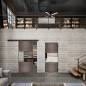 Glasschiebetür BLACK-LINE Loft Rosteisen Genietet 27 Auf Klarglas Glasschiebetür BLACK-LINE Loft Rosteisen Genietet 27 Auf Klarglas
