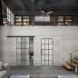 Glasschiebetür BLACK-LINE Loft Schwarzeisen Genietet 09 Blickdicht Glasschiebetür BLACK-LINE Loft Schwarzeisen Genietet 09 Blickdicht