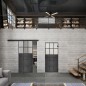 Glasschiebetür BLACK-LINE Loft Schwarzeisen Genietet 21 Blickdicht Glasschiebetür BLACK-LINE Loft Schwarzeisen Genietet 21 Blickdicht