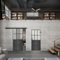 Glasschiebetür BLACK-LINE Loft Schwarzeisen Genietet 22 Blickdicht Glasschiebetür BLACK-LINE Loft Schwarzeisen Genietet 22 Blickdicht