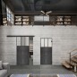 Glasschiebetür BLACK-LINE Loft Schwarzeisen Genietet 23 Blickdicht Glasschiebetür BLACK-LINE Loft Schwarzeisen Genietet 23 Blickdicht