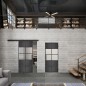 Glasschiebetür BLACK-LINE Loft Schwarzeisen Genietet 28 Blickdicht Glasschiebetür BLACK-LINE Loft Schwarzeisen Genietet 28 Blickdicht