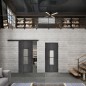 Glasschiebetür BLACK-LINE Loft Schwarzeisen Genietet 35 Blickdicht Glasschiebetür BLACK-LINE Loft Schwarzeisen Genietet 35 Blickdicht