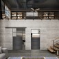 Glasschiebetür BLACK-LINE Loft Schwarzeisen Genietet 13 Auf Klarglas Glasschiebetür BLACK-LINE Loft Schwarzeisen Genietet 13 Auf Klarglas