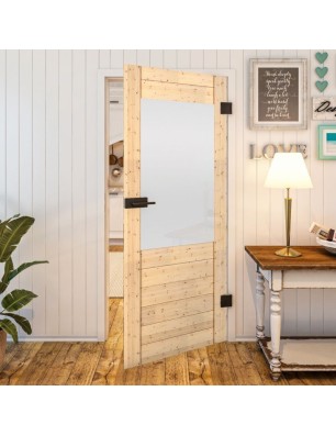 Ganzglastür - Country Astkiefer Model 14 - modernes Zuhause