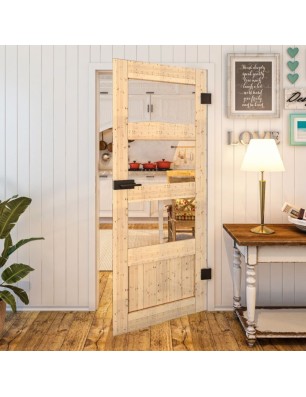 Ganzglastür - Country Astkiefer Model 32 - modernes Zuhause