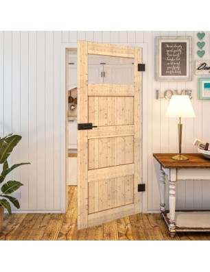 Ganzglastür - Country Astkiefer Model 34 - modernes Zuhause