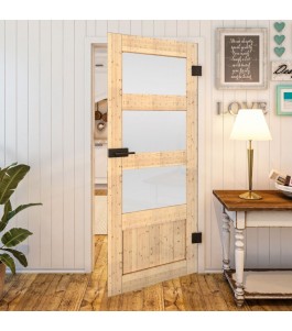 Ganzglastür - Country Astkiefer Model 35 - modernes Zuhause