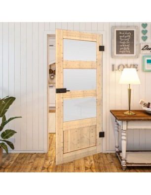 Ganzglastür - Country Astkiefer Model 35 - modernes Zuhause